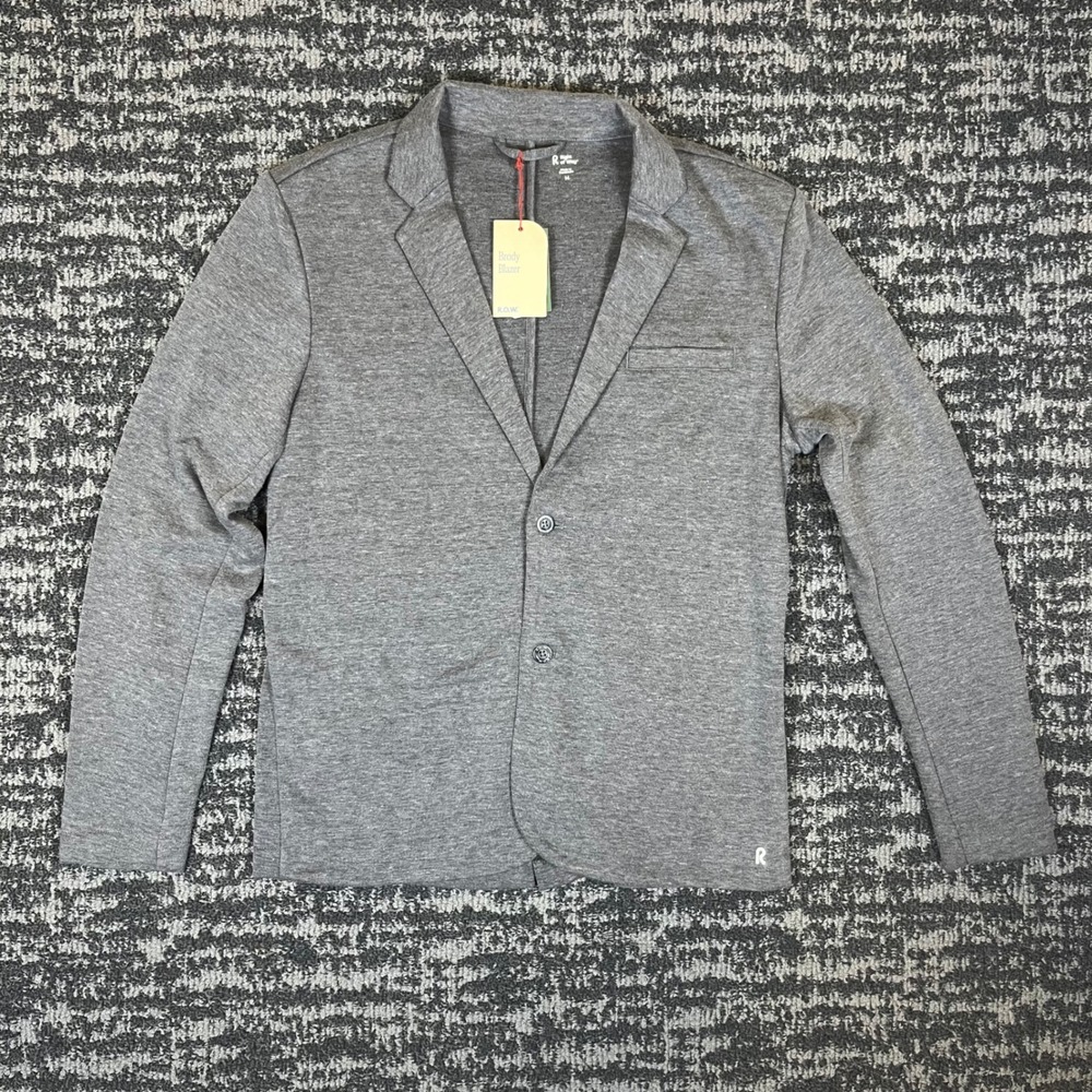Right of Way Brody Blazer Mens Size Medium Grey Recycled Knit Sport Coat NWT